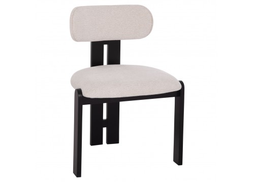ΚΑΡΕΚΛΑ ΤΡΑΠΕΖΑΡΙΑΣ KARVO HM18252.02 ΕΚΡΟΥ ΥΦΑΣΜΑ--ΞΥΛΟ ΣΕ ΜΑΥΡΟ 57x50x78,5Υεκ.