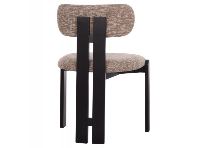 ΚΑΡΕΚΛΑ ΤΡΑΠΕΖΑΡΙΑΣ KARVO HM18252.03 ΚΑΦΕ ΥΦΑΣΜΑ--ΞΥΛΟ ΣΕ ΜΑΥΡΟ 57x50x78,5Υεκ.