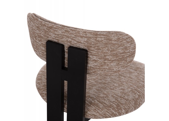 ΚΑΡΕΚΛΑ ΤΡΑΠΕΖΑΡΙΑΣ KARVO HM18252.03 ΚΑΦΕ ΥΦΑΣΜΑ--ΞΥΛΟ ΣΕ ΜΑΥΡΟ 57x50x78,5Υεκ.