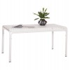 ΤΡΑΠΕΖΙ ΑΛΟΥΜΙΝΙΟΥ RACHEL HM6339.02 ΛΕΥΚΟ 150x80x75Υεκ.