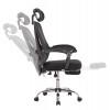 ΚΑΡΕΚΛΑ ΓΡΑΦΕΙΟΥ BARNET HM18258.01 ΜΑΥΡΟ MESH-ΜΑΥΡΟΣ ΣΚΕΛΕΤΟΣ NYLON 61x62x123Υ
