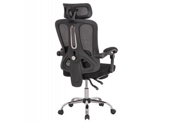 ΚΑΡΕΚΛΑ ΓΡΑΦΕΙΟΥ BARNET HM18258.01 ΜΑΥΡΟ MESH-ΜΑΥΡΟΣ ΣΚΕΛΕΤΟΣ NYLON 61x62x123Υ