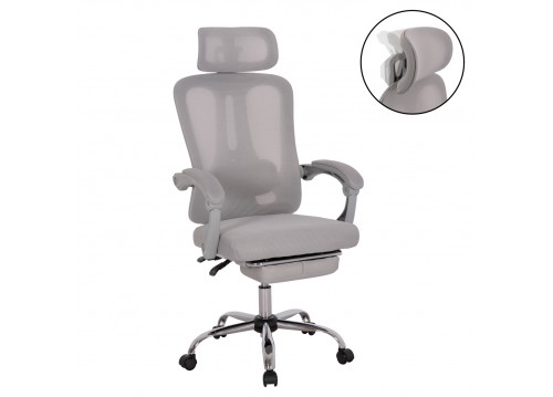 ΚΑΡΕΚΛΑ ΓΡΑΦΕΙΟΥ BARNET HM18258.02 ΓΚΡΙ MESH-ΓΚΡΙ ΣΚΕΛΕΤΟΣ NYLON 61x62x123Υ