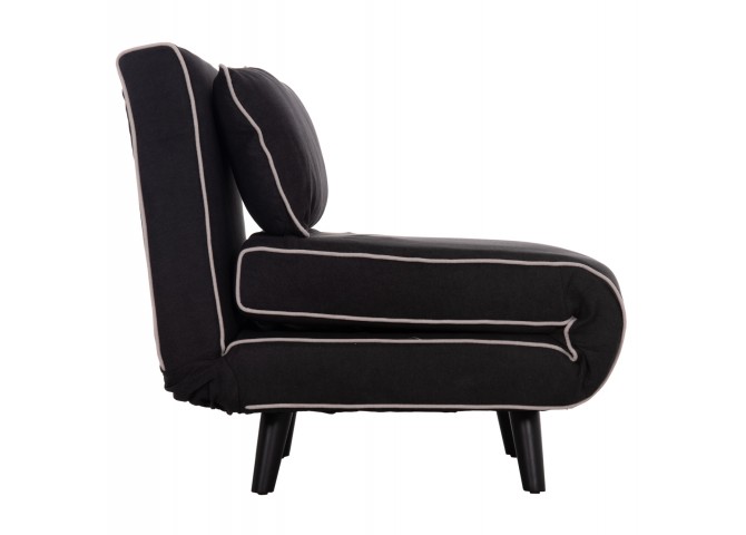 ΠΟΛΥΘΡΟΝΑ ΚΡΕΒΑΤΙ BRAXTON HM8425.03 ΜΑΥΡΟ ΥΦΑΣΜΑ 78x88x78Υεκ.
