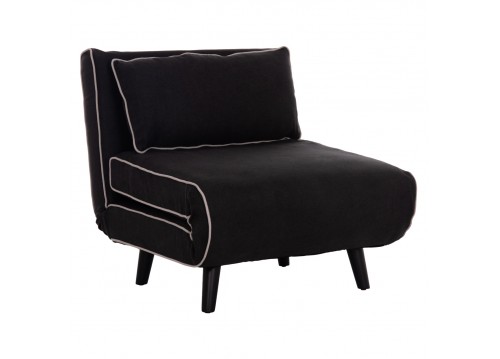 ΠΟΛΥΘΡΟΝΑ ΚΡΕΒΑΤΙ BRAXTON HM8425.03 ΜΑΥΡΟ ΥΦΑΣΜΑ 78x88x78Υεκ.