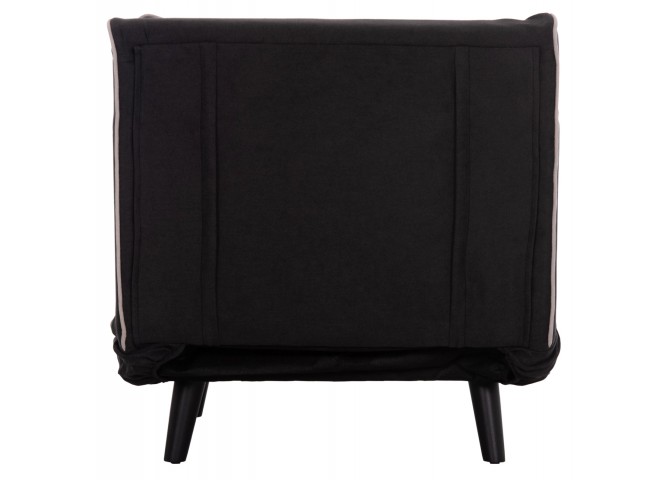 ΠΟΛΥΘΡΟΝΑ ΚΡΕΒΑΤΙ BRAXTON HM8425.03 ΜΑΥΡΟ ΥΦΑΣΜΑ 78x88x78Υεκ.