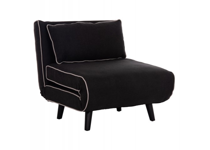 ΠΟΛΥΘΡΟΝΑ ΚΡΕΒΑΤΙ BRAXTON HM8425.03 ΜΑΥΡΟ ΥΦΑΣΜΑ 78x88x78Υεκ.