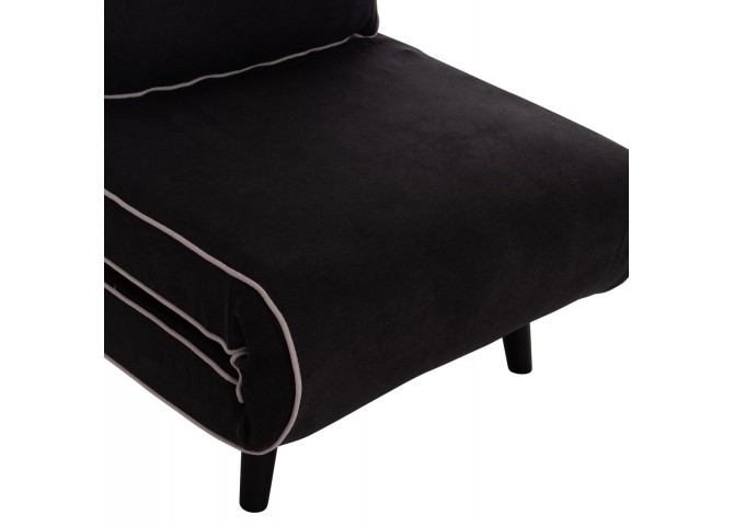 ΠΟΛΥΘΡΟΝΑ ΚΡΕΒΑΤΙ BRAXTON HM8425.03 ΜΑΥΡΟ ΥΦΑΣΜΑ 78x88x78Υεκ.