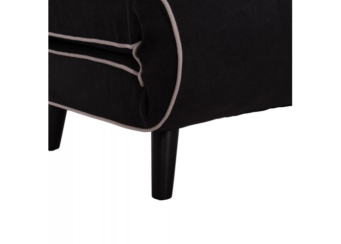 ΠΟΛΥΘΡΟΝΑ ΚΡΕΒΑΤΙ BRAXTON HM8425.03 ΜΑΥΡΟ ΥΦΑΣΜΑ 78x88x78Υεκ.