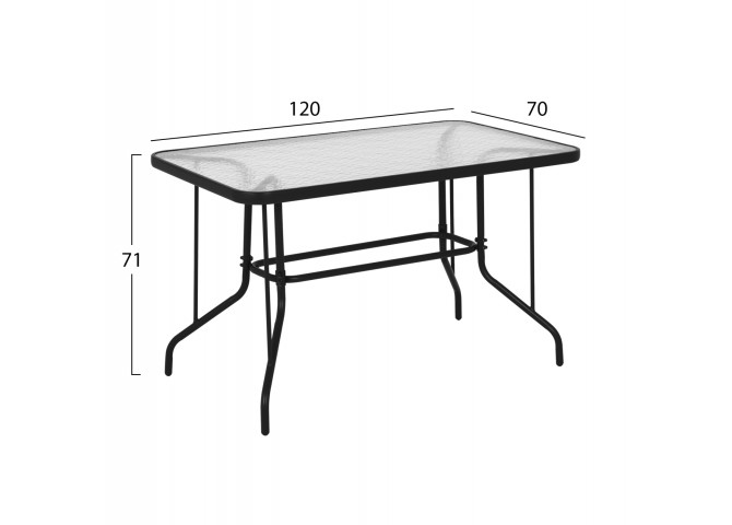 ΣΕΤ ΤΡΑΠΕΖΑΡΙΑΣ 5ΤΜΧ ADAM HM21160 ΚΑΡΕΚΛΕΣ ΑΛΟΥΜΙΝΙΟΥ & ΤΡΑΠΕΖΙ 120x70 ΓΚΡΙ