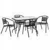 ΣΕΤ ΤΡΑΠΕΖΑΡΙΑΣ 5ΤΜΧ ADAM HM21220.03 ΚΑΡΕΚΛΕΣ ΜΕΤΑΛΛΙΚΕΣ & ΤΡΑΠΕΖΙ 110x60 ΜΑΥΡΟ