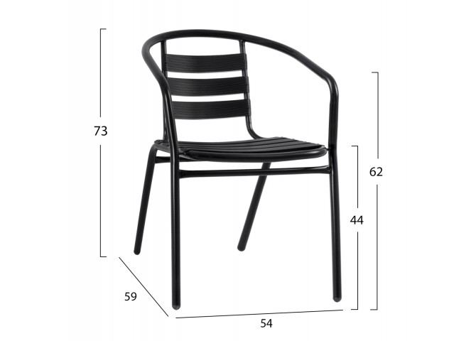ΣΕΤ ΤΡΑΠΕΖΑΡΙΑΣ 5ΤΜΧ ADAM HM21220.03 ΚΑΡΕΚΛΕΣ ΜΕΤΑΛΛΙΚΕΣ & ΤΡΑΠΕΖΙ 110x60 ΜΑΥΡΟ