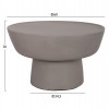 ΤΡΑΠΕΖΙ ΣΑΛΟΝΙΟΥ PIRSON HM18155.03 FIBER CEMENT ΣΕ ΓΚΡΙ--Φ60x36Υεκ.