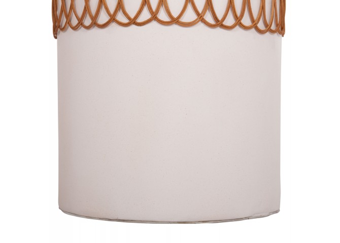 ΤΡΑΠΕΖΙ ΤΡΑΠΕΖΑΡΙΑΣ PRILEP HM18159.02 FIBER CEMENT ΛΕΥΚΟ & RATTAN--Φ60x76,5Υεκ