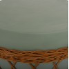 ΤΡΑΠΕΖΙ ΣΑΛΟΝΙΟΥ VILHENA HM18165 FIBER CEMENT ΠΡΑΣΙΝΟ-RATTAN ΦΥΣΙΚΟ Φ56x47Υεκ.
