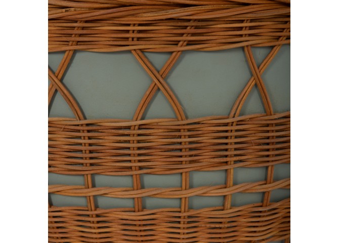 ΤΡΑΠΕΖΙ ΣΑΛΟΝΙΟΥ VILHENA HM18165 FIBER CEMENT ΠΡΑΣΙΝΟ-RATTAN ΦΥΣΙΚΟ Φ56x47Υεκ.