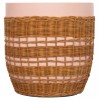 ΒΟΗΘΗΤΙΚΟ ΤΡΑΠΕΖΙ VILHENA HM18166 FIBER CEMENT ΡΟΖ-RATTAN ΦΥΣΙΚΟ Φ44.5x45Υεκ.