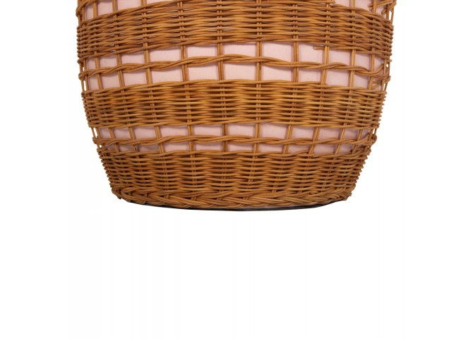 ΒΟΗΘΗΤΙΚΟ ΤΡΑΠΕΖΙ VILHENA HM18166 FIBER CEMENT ΡΟΖ-RATTAN ΦΥΣΙΚΟ Φ44.5x45Υεκ.