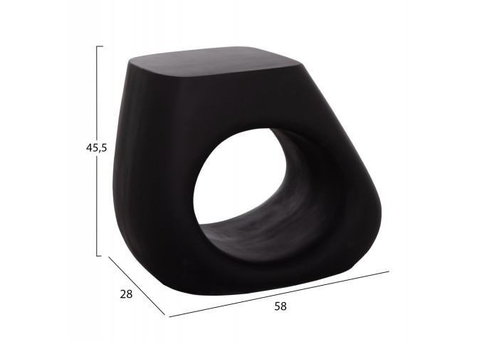 ΣΚΑΜΠΟ ΣΑΛΟΝΙΟΥ LANS HM4691.01 FIBER CEMENT ΣΕ ΜΑΥΡΟ--58x28x45.5Υεκ.