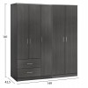 ΝΤΟΥΛΑΠΑ 5ΦΥΛΛΗ CAESAR HM21234.01 ΜΕΛΑΜΙΝΗ ΧΡΩΜΑ ZEBRANO 150x42.5x181Υεκ
