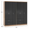 ΝΤΟΥΛΑΠΑ 6ΦΥΛΛΗ CAESAR HM21236.01 ΜΕΛΑΜΙΝΗ SONAMA & ΣΚΟΥΡΟ ΓΚΡΙ 180x42,5Χ181Υεκ.