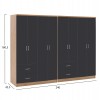 ΝΤΟΥΛΑΠΑ 8ΦΥΛΛΗ BRIANA HM21237.01 ΜΕΛΑΜΙΝΗ SONAMA & ΣΚΟΥΡΟ ΓΚΡΙ 241x42,5Χ180,5Υεκ.