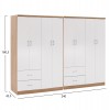 ΝΤΟΥΛΑΠΑ 8ΦΥΛΛΗ BRIANA HM21237.02 ΜΕΛΑΜΙΝΗ SONAMA & ΛΕΥΚΟ 241x42,5Χ180,5Υεκ.