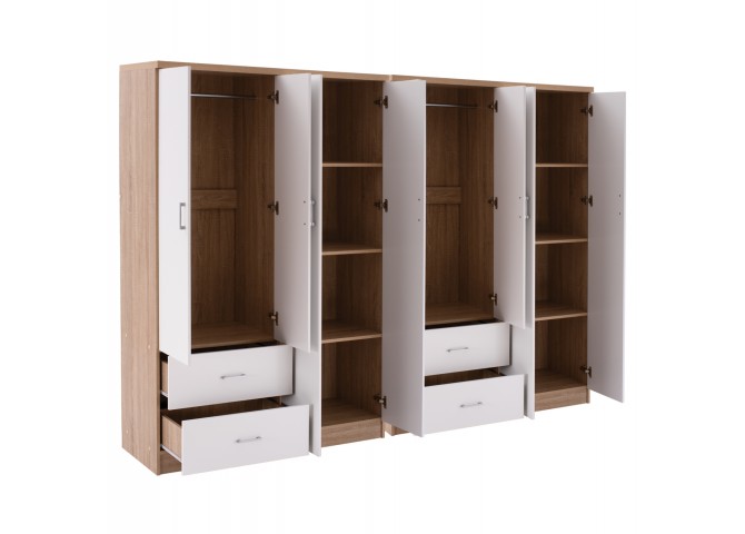 ΝΤΟΥΛΑΠΑ 8ΦΥΛΛΗ BRIANA HM21237.02 ΜΕΛΑΜΙΝΗ SONAMA & ΛΕΥΚΟ 241x42,5Χ180,5Υεκ.