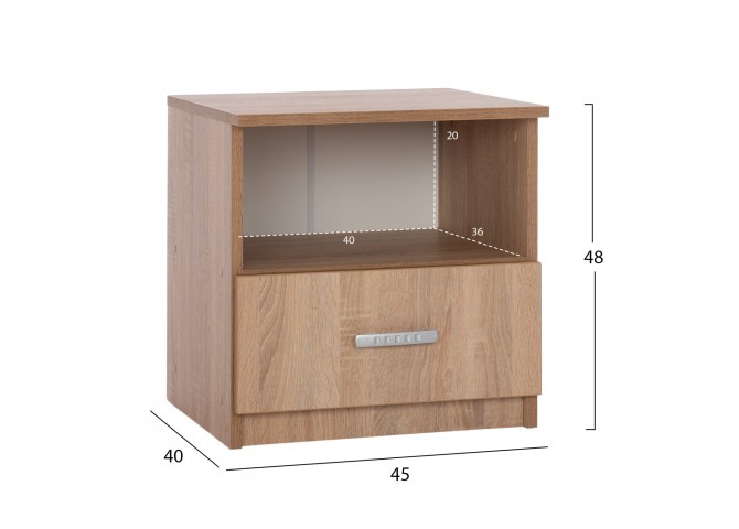ΣΕΤ ΚΡΕΒΑΤΟΚΑΜΑΡΑΣ 6ΤΜΧ ADLER HM11759 ΜΕΛΑΜΙΝΗ SONAMA OAK-ΓΙΑ ΣΤΡΩΜΑ 160x200εκ