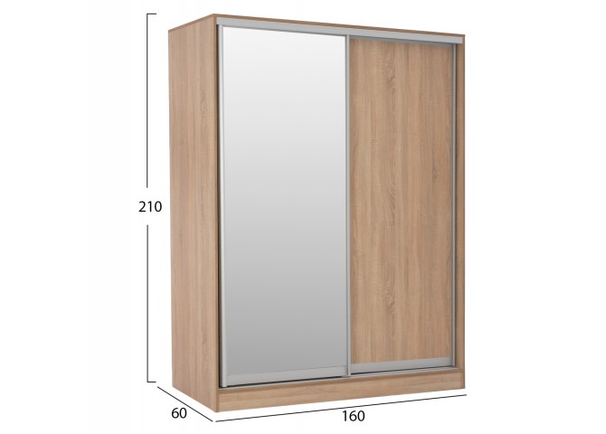 ΣΕΤ ΚΡΕΒΑΤΟΚΑΜΑΡΑΣ 6ΤΜΧ ADLER HM11759 ΜΕΛΑΜΙΝΗ SONAMA OAK-ΓΙΑ ΣΤΡΩΜΑ 160x200εκ
