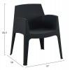 ΠΟΛΥΘΡΟΝΑ ΠΟΛΥΠΡΟΠΥΛΕΝΙΟΥ SLEEK HM6370.02 ΜΑΥΡΗ 57x56x82,5Υεκ.