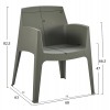 ΣΕΤ LOUNGE ΠΟΛΥΠΡΟΠΥΛΕΝΙΟΥ SLEEK HM21267.05 ΤΡΑΠΕΖΑΚΙ & 2 ΠΟΛΥΘΡΟΝΕΣ-DARK OLIVE GREEN