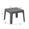 ΣΕΤ LOUNGE ΠΟΛΥΠΡΟΠΥΛΕΝΙΟΥ SLEEK HM21267.05 ΤΡΑΠΕΖΑΚΙ & 2 ΠΟΛΥΘΡΟΝΕΣ-DARK OLIVE GREEN
