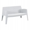 ΚΑΝΑΠΕΣ 2-ΘΕΣΙΟΣ ΠΟΛΥΠΡΟΠΥΛΕΝΙΟΥ SLEEK HM6366.01 ΧΡΩΜΑ ΛΕΥΚΟ 118x48,5x73Υεκ.