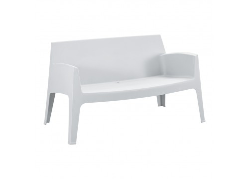 ΚΑΝΑΠΕΣ 2-ΘΕΣΙΟΣ ΠΟΛΥΠΡΟΠΥΛΕΝΙΟΥ SLEEK HM6366.01 ΧΡΩΜΑ ΛΕΥΚΟ 118x48,5x73Υεκ.