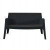 ΚΑΝΑΠΕΣ 2-ΘΕΣΙΟΣ ΠΟΛΥΠΡΟΠΥΛΕΝΙΟΥ SLEEK HM6366.02 ΧΡΩΜΑ ΜΑΥΡΟ 118x48,5x73Υεκ.