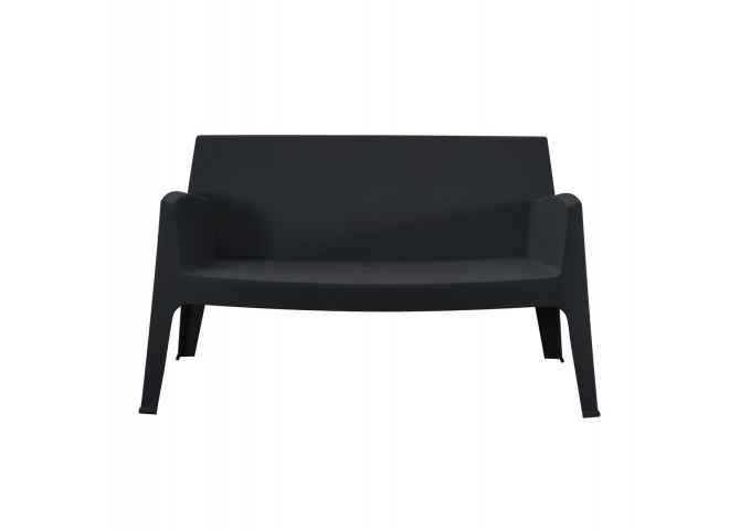 ΚΑΝΑΠΕΣ 2-ΘΕΣΙΟΣ ΠΟΛΥΠΡΟΠΥΛΕΝΙΟΥ SLEEK HM6366.02 ΧΡΩΜΑ ΜΑΥΡΟ 118x48,5x73Υεκ.