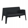 ΚΑΝΑΠΕΣ 2-ΘΕΣΙΟΣ ΠΟΛΥΠΡΟΠΥΛΕΝΙΟΥ SLEEK HM6366.02 ΧΡΩΜΑ ΜΑΥΡΟ 118x48,5x73Υεκ.
