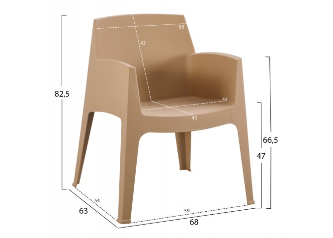 ΣΕΤ ΣΑΛΟΝΙ ΕΞ.ΧΩΡΟΥ 4ΤΜΧ SLEEK HM21268.03 ΚΑΠΟΥΤΣΙΝΟ ΠΟΛΥΠΡΟΠΥΛΕΝΙΟ
