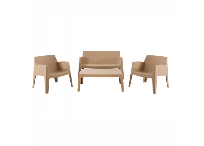 ΣΕΤ ΣΑΛΟΝΙ ΕΞ.ΧΩΡΟΥ 4ΤΜΧ SLEEK HM21268.03 ΚΑΠΟΥΤΣΙΝΟ ΠΟΛΥΠΡΟΠΥΛΕΝΙΟ