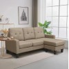 ΚΑΝΑΠΕΣ ΓΩΝΙΑ ΑΝΑΣΤΡΕΨΙΜΗ MEGGY HM3297.03 ΜΠΕΖ ΥΦΑΣΜΑ 184,5x129x86Yεκ.