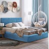 ΚΡΕΒΑΤΙ ΔΙΠΛΟ & ΣΤΡΩΜΑ BRILEY HM21272.04 ΠΕΤΡΟΛ ΒΕΛΟΥΔΟ ΜΕ ΑΠΟΘ.ΧΩΡΟ--ΓΙΑ 160x200εκ