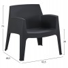 ΠΟΛΥΘΡΟΝΑ ΠΟΛΥΠΡΟΠΥΛΕΝΙΟΥ LOUNGE SLEEK HM6365.02 ΜΑΥΡΟ 62,5x48,5x73Υεκ.