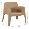 ΠΟΛΥΘΡΟΝΑ ΠΟΛΥΠΡΟΠΥΛΕΝΙΟΥ LOUNGE SLEEK HM6365.03 CAPPUCCINO 62,5x48,5x73Υεκ.