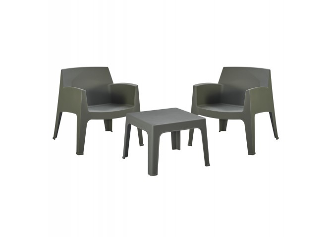 ΣΕΤ LOUNGE 3ΤΜΧ SLEEK HM21274.05 DARK OLIVE GREEN ΠΟΛΥΠΡΟΠΥΛΕΝΙΟ