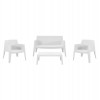 ΣΕΤ LOUNGE 4ΤΜΧ SLEEK HM21275.01 ΛΕΥΚΟ ΠΟΛΥΠΡΟΠΥΛΕΝΙΟ