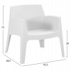 ΣΕΤ LOUNGE 4ΤΜΧ SLEEK HM21275.01 ΛΕΥΚΟ ΠΟΛΥΠΡΟΠΥΛΕΝΙΟ