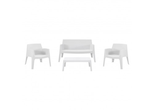 ΣΕΤ LOUNGE 4ΤΜΧ SLEEK HM21275.01 ΛΕΥΚΟ ΠΟΛΥΠΡΟΠΥΛΕΝΙΟ