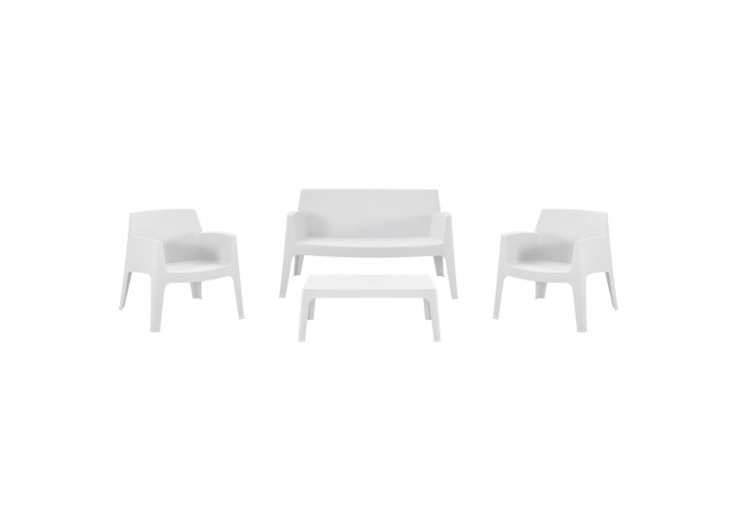 ΣΕΤ LOUNGE 4ΤΜΧ SLEEK HM21275.01 ΛΕΥΚΟ ΠΟΛΥΠΡΟΠΥΛΕΝΙΟ
