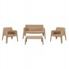 ΣΕΤ LOUNGE 4ΤΜΧ SLEEK HM21275.03 ΚΑΠΟΥΤΣΙΝΟ ΠΟΛΥΠΡΟΠΥΛΕΝΙΟ